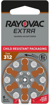 48 x Rayovac Extra 312 Size Hearing aid batteries Zinc air 8 Packs