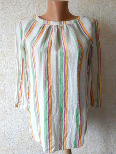 Women Boden Shirt Beige Linen 46-48