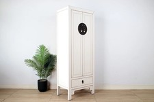 Chinesischer Hochzeitschrank 2 Türen 1 Schublade Cremeweiß #M-HOC-A41W