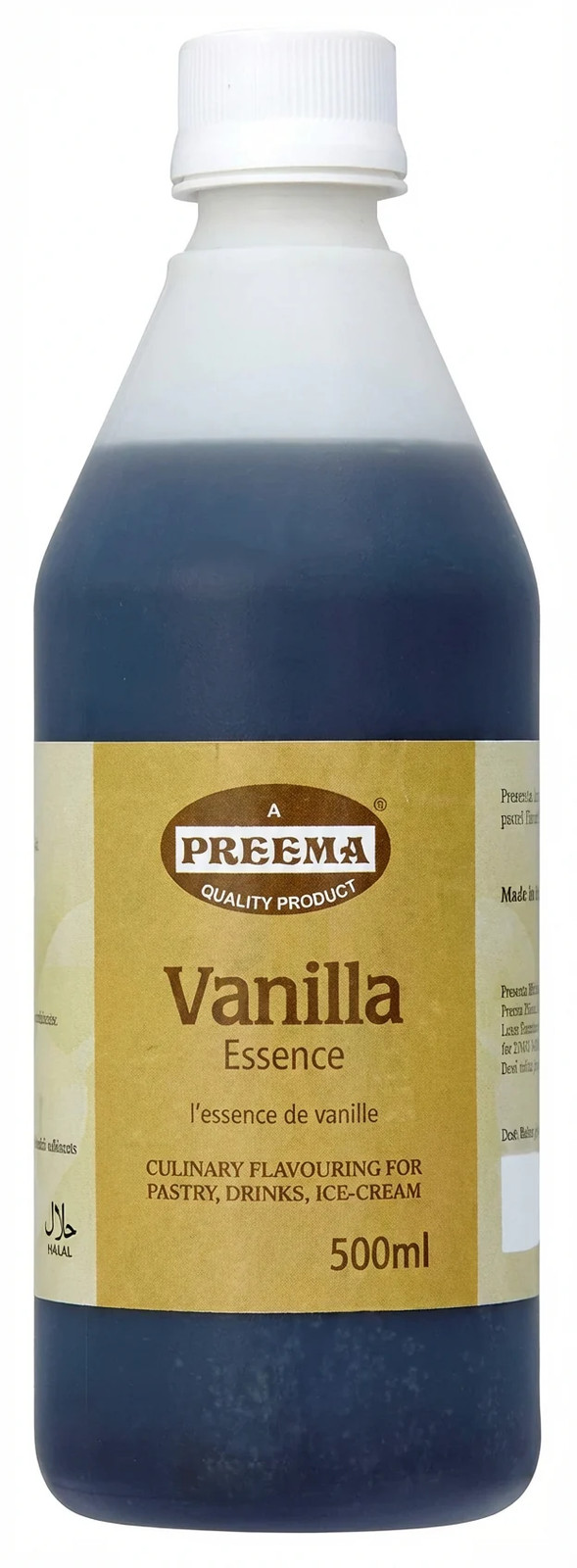 Preema Vanilla Flavouring Essence 500ml UK Baking Food Flavour 500ML