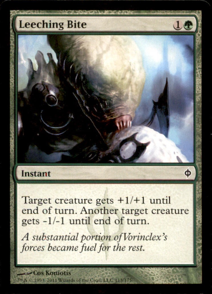 Leeching Bite 113 Common New Phyrexia Magic: The Gathering Near Mint