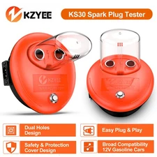 KZYEE KS30 Spark Plug Tester 12V Automotive Ignition Dual Hole Diagnostic Tool