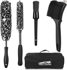 Wheel Brush, Wheel & Rim Cleaner Brush, Tire Brush, Wheel Cleaning Brush, Black