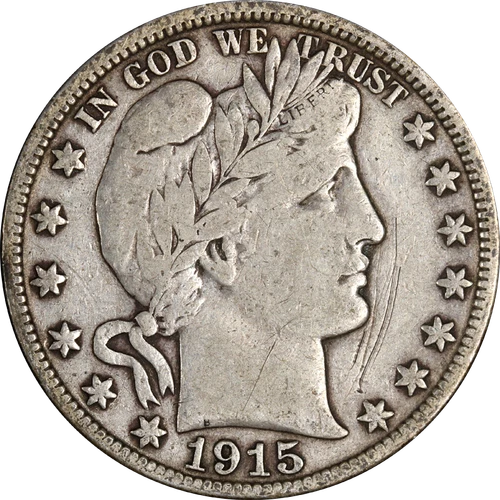 1915-D Barber Half Dollar - Scratches
