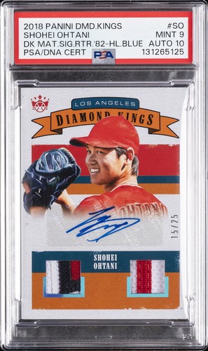 2018 HOLO BLUE #SO SHOHEI OHTANI 15/25 PSA 9 AUTO 10