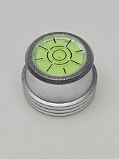 45 rpm Record Adapter  Silver  Dome W/level Aluminum for 7" Inch Vinyl Records