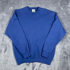 Vintage Tultex Superweight Sweatshirt Mens Large Navy Blue Blank Made in USA