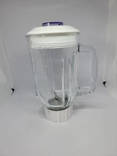 Black and Decker 5 Cups Replacement Glass Jar With Blade  and Lid BL2010 White 