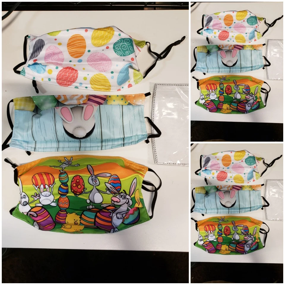 Cartoon/Anime Characters Of  Rabbits Cloth (3) Masks/With Filter Brand New  - Image 3 of 4