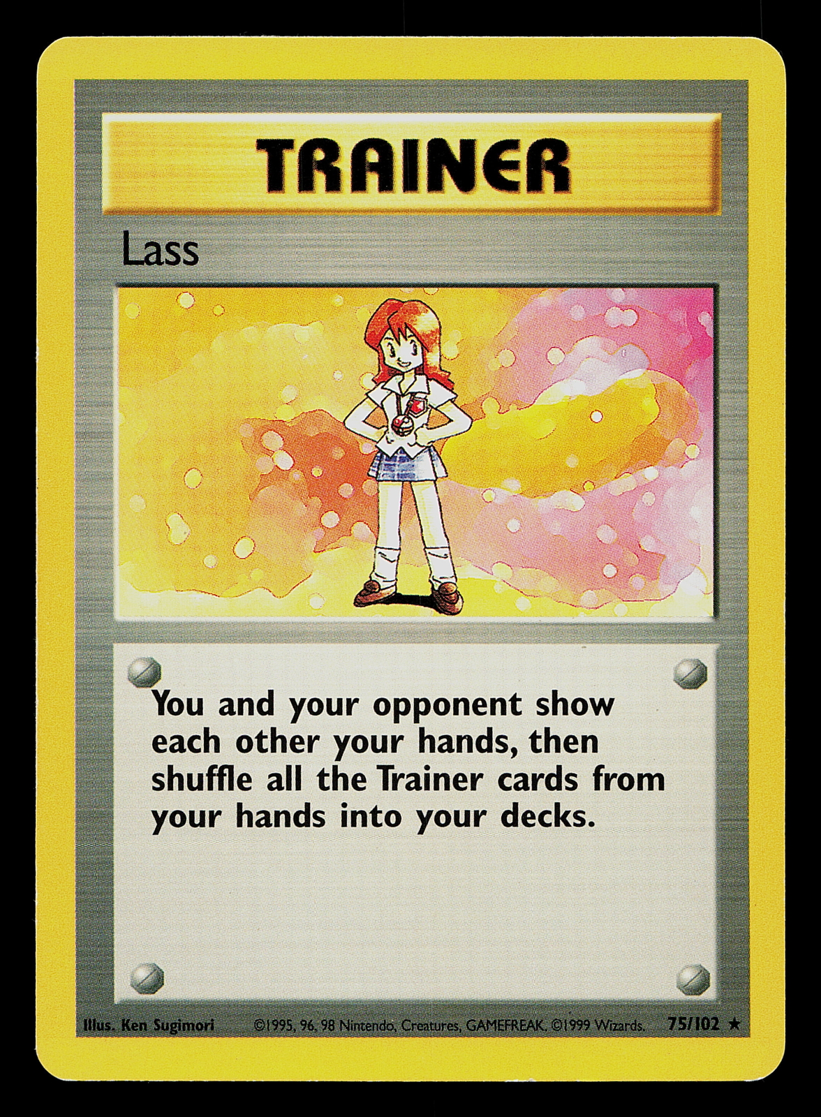 Pokemon Card - Lass Base Set 75/102 Rare