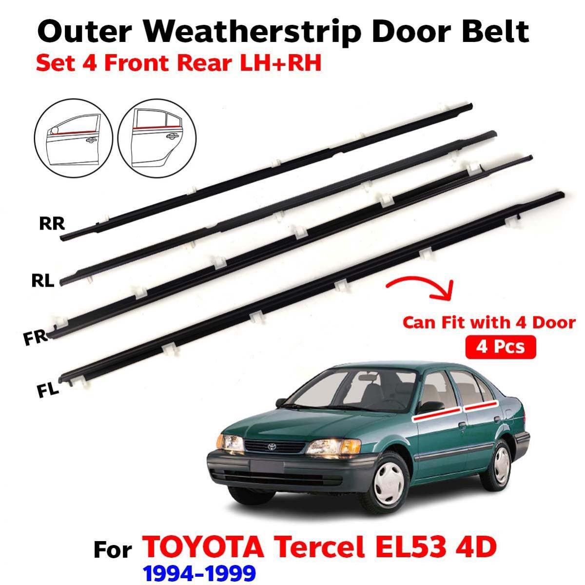 Weatherstrip Door Belt Outer Fits Toyota Tercel EL53 4D Sedan 1994