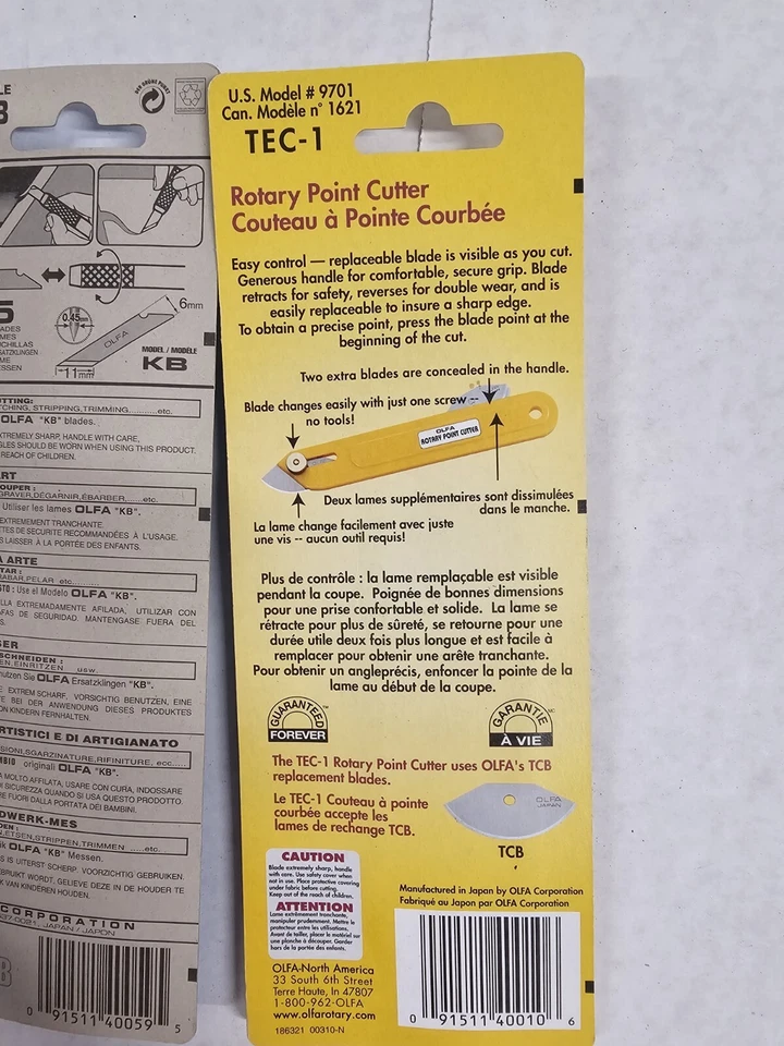 OLFA Lot CMP-1. AK-1. TEC-1. Compass Circle Cutters. E7 - Image 4 of 4