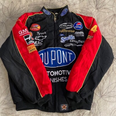 DuPont Motorsports ジャケット XL Dupont NASCAR Racing Jacket Multicolor Embroidered Logos