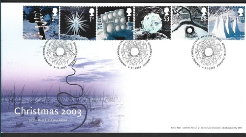 GB 2003 CHRISTMAS ICE SCULPTURES SET on UNADDRESSED FIRST DAY COVER
