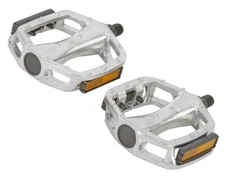ALTALINE 505 BICYCLE ALLOY PEDALS SILVER COMPATIBLE 1/2 CRANK.