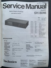 Technics SH-8046 Graphic Equalizer w/Spectrum Analyzer ORIGINAL Service Manual
