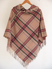 Wool Poncho Warm Blended Cashmere Cape Shawl M-L free shipping free gift