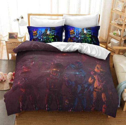 3D Five Nights at Freddy's FNAF Duvet/Quilt/Cover Bedding Set Kids PillowCase - Picture 2 of 23
