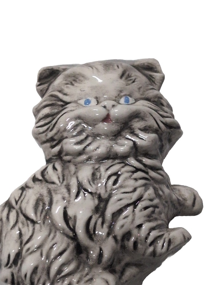 Porcelain Cat Cute Vintage, Figure, Fluffy Vintage, Big Face
