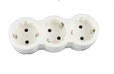 3-fach Mehrafachstecker, Multistecker, Adapter waagerecht kostenlose Lieferung - Bild 1 von 3