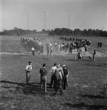 The Crew Royal Navy Cruiser Hms Sheffield Their Families Stage A G- Old Photo 2