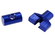 Mutter für Bremsstange, Aluminum, Blau eloxiert - für Simson S50, S51, S70, S53,