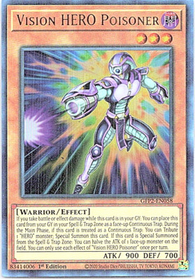 Vision HERO Poisoner GFP2-EN058 Yu-Gi-Oh! 1st Edition Near Mint 