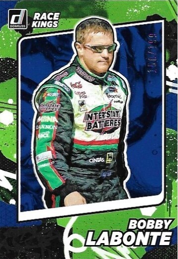 2022 Donruss Racing Bobby Labonte Race Kings Blue #11 /199 Pontiac Card