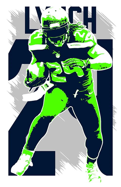 Seattle Seahawks impresión artística/póster PACK VENTILADOR #3 ¡3 IMPRESIONES!  Foto 4 de 4