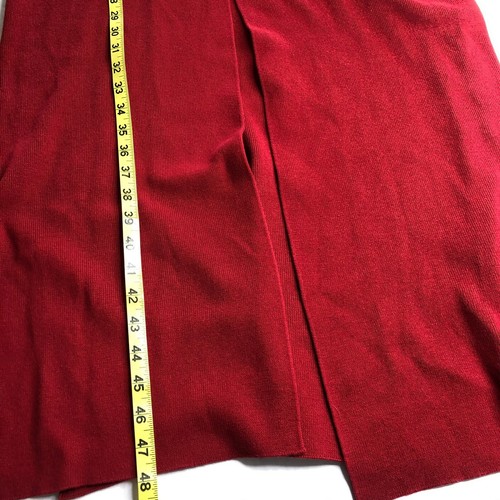 Nordstrom Burgundy Red Two Piece Knit Long Sweater Cardigan Vest & Pants Set AS - Bild 6 von 12