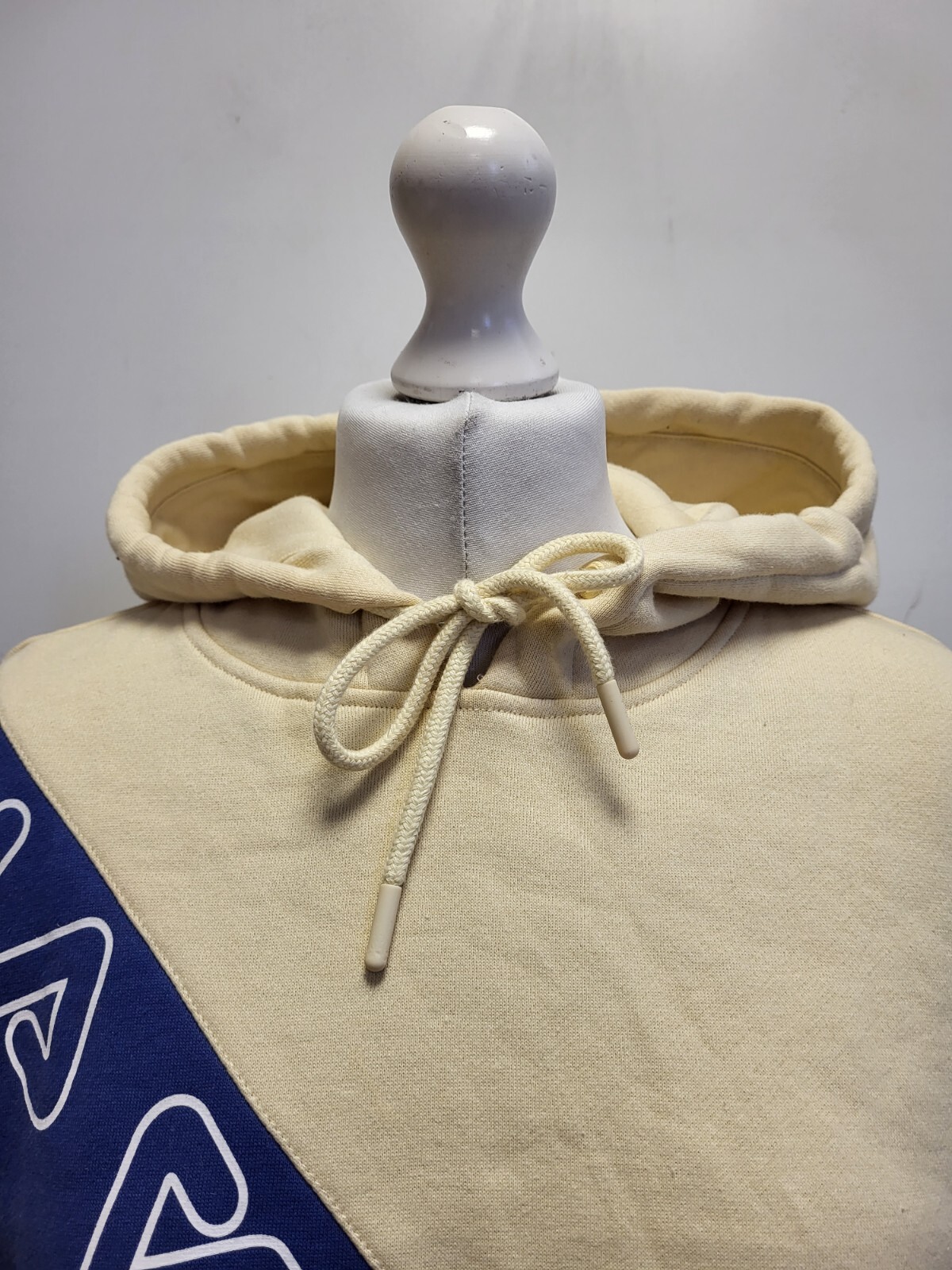 VV825 FELPA DONNA FILA BLU PANNA CROPPED COULISSE FELPA CON CAPPUCCIO UK M 10 EU 38