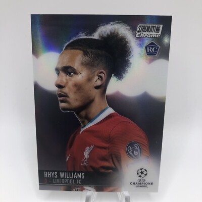 Rhys Williams 2020 Stadium Club Chrome Rookie Refractor Liverpool FC