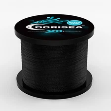 Dorisea NEVER FADE 8 Strands Black PE Braided Fishing line No Dyeing 100m-2000m