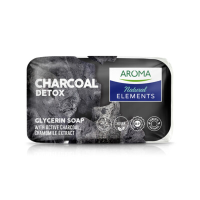 Aroma Natural Elements / Glycerin Charcoal Detox Toilet Soap 100g / 6 pack
