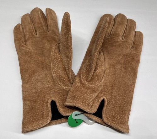 🆕 Guanti donna ISOTONER vera pelle marrone con fodera in pile taglia large NUOVI - Foto 3 di 11