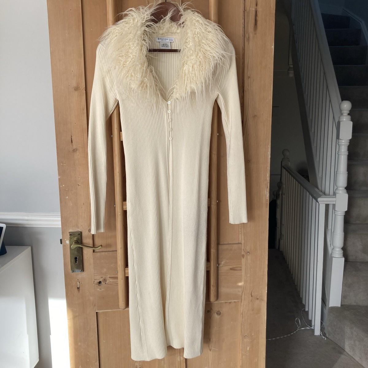 NEW Stradivarius House of the Dragon Long Cardigan Detachable Fur