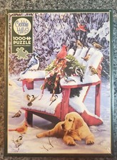 NEW Cobble Hill WARM WINTER'S DAY 1000 piece puzzle birds Christmas
