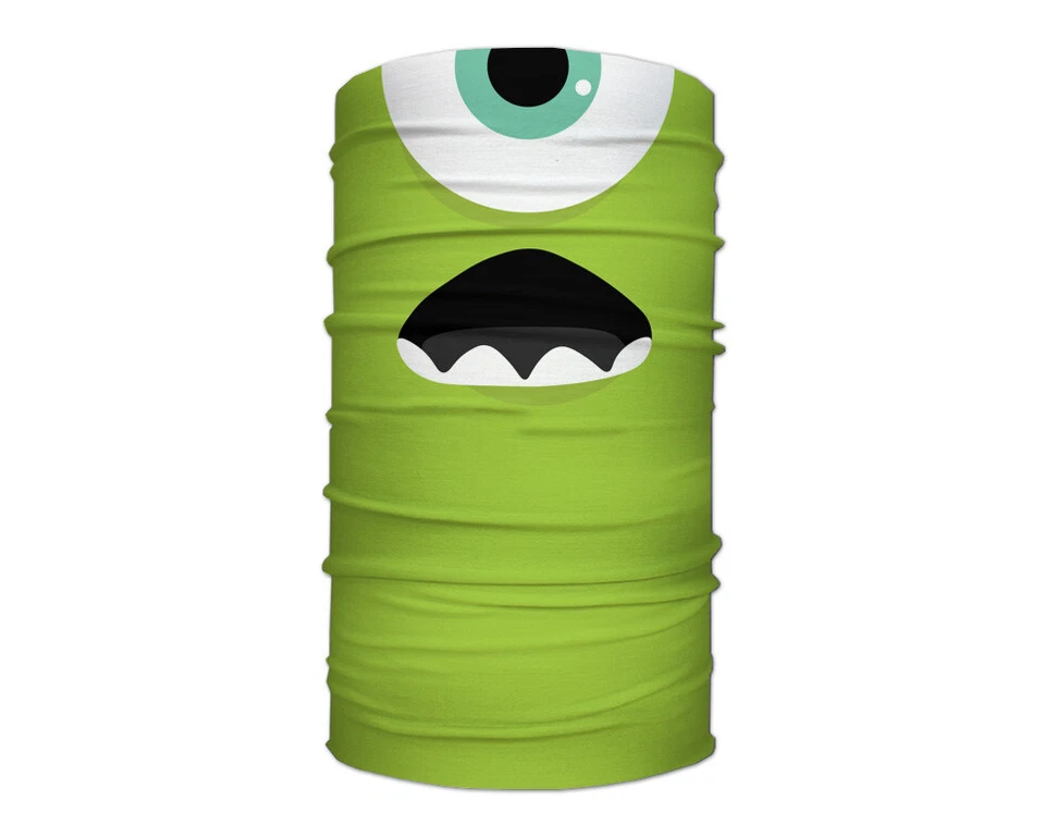 Washable Fabric Face Cover Neck Gaiter Animated Mike Wazowski, Monsters Inc - Image 2 of 4
