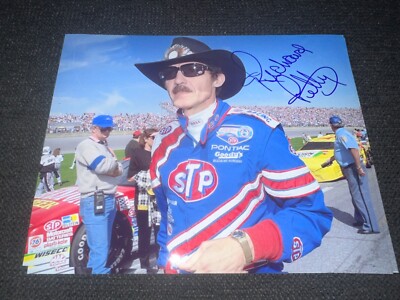 RICHARD PETTY hat signed NASCAR THE KING 8x10 photo V