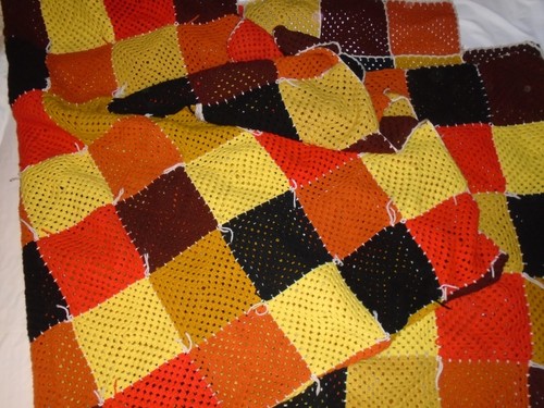 Manta De Colección Afghan Granny Core Crochet Multicolor Grande Hecha a Mano 104x96 - Imagen 3 de 13