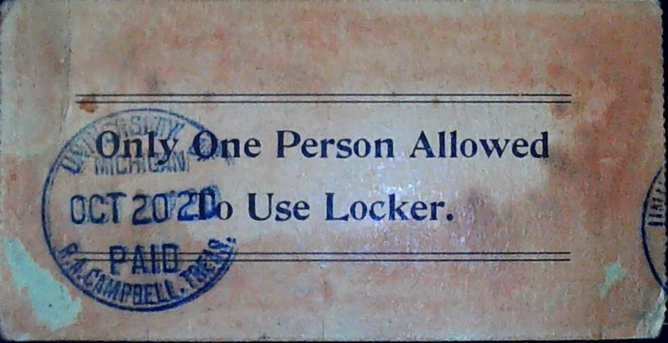 Waterman Gym Ticket Stub University of Michigan Ann Arbor 10/20/1920 Season - Image 2 of 2