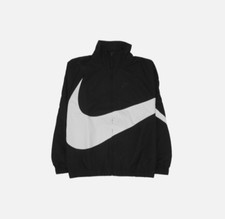 Nike Big Swoosh Woven Statement Jacket Black AR3132-010 Nike Big Swoosh Woven Statement Jacket Black AR3132-010