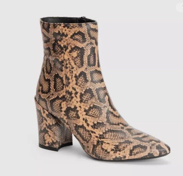 $595 Aquatalia PALOMINA CARAMEL Leopard Print Heeled Boots Women