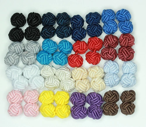 Silk Knot Cufflinks Available  24  Colours (One Tone)