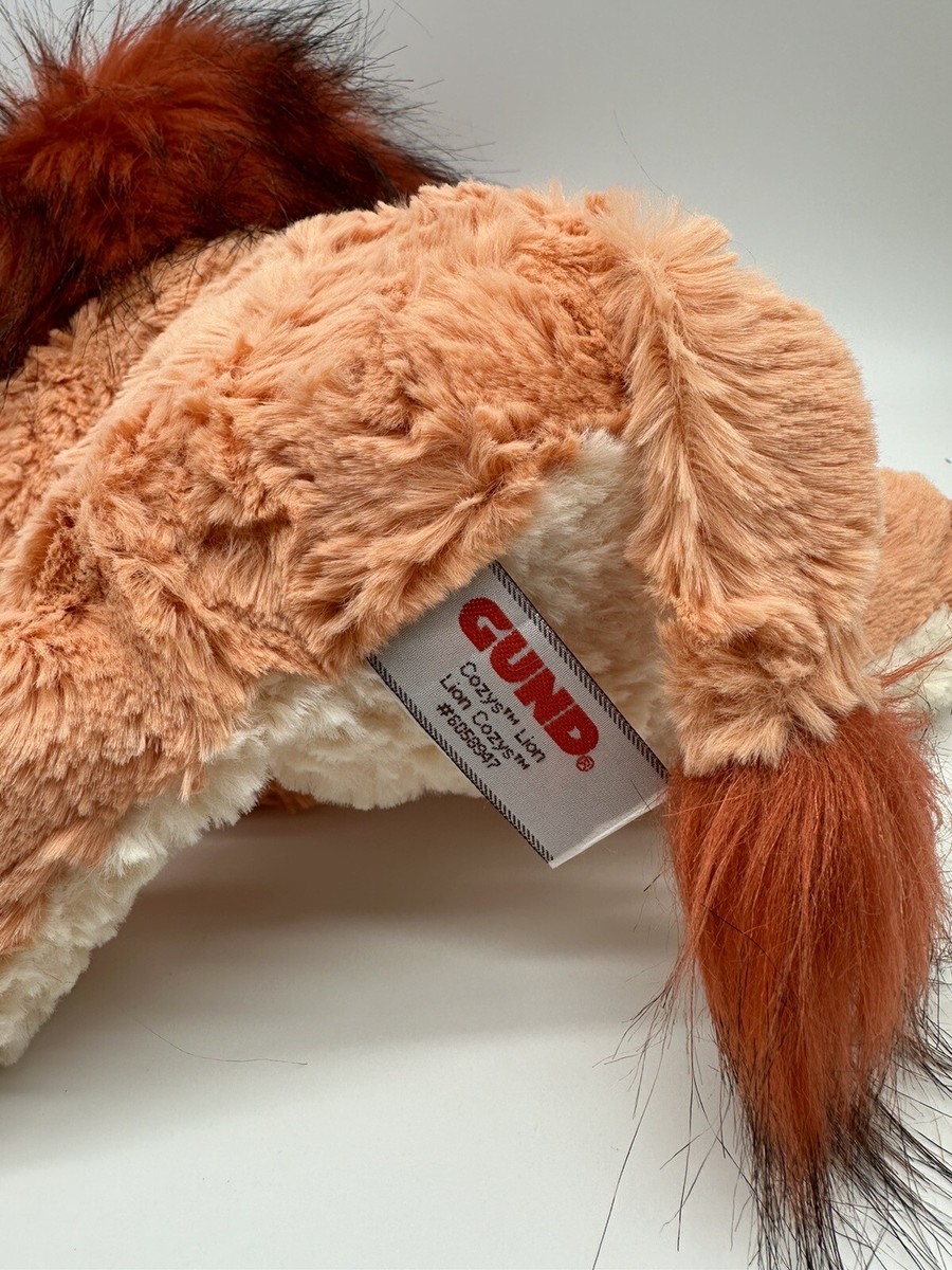 GUND「コージー ライオン」オレンジたてがみ　ふわふわ　タグ付き GUND Lion Cozys Collection Plush Orange Red Floppy Soft 12