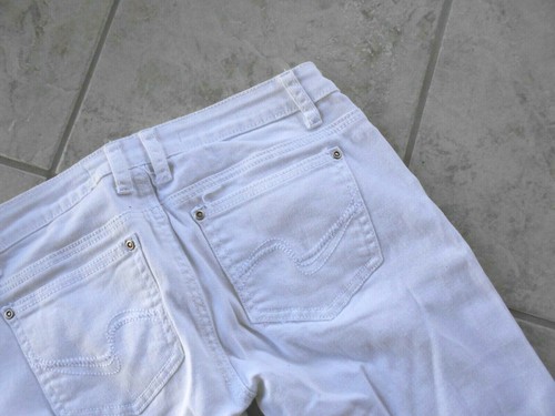 PINK STRAIGHT LEG JEANS, WHITE, JUNIOR W/ BUTTON ZIPPER & CLOSURE ~ SIZE 3 - Picture 4 of 4