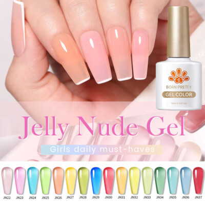 Durchscheinender Jelly Nude Gel-Nagellack Halbtransparenter Soak-Off-Uv-Led   