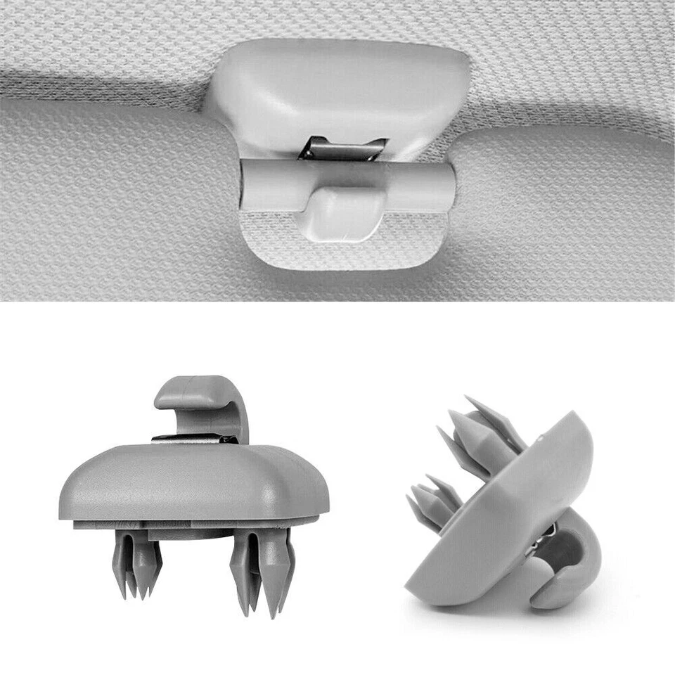 8U0857562A Sun Visor Clip Holder For Audi A3 S3 A4 S4 A5 S5 Q3 Q5 Quattro Gray Foto 4 de 4