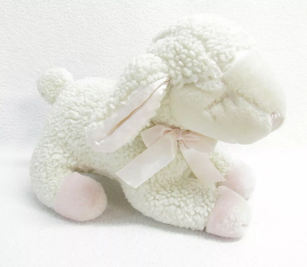 Vtg Lullaby Lamb Russ Berrie Stuffed Plush Musical Toy