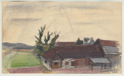 Dated 1929 rural architecture, by Austrian Franz Windhager (1879 1959)